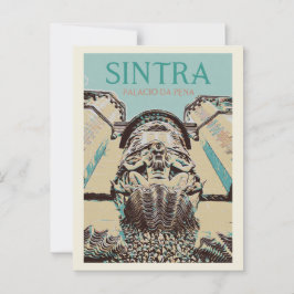 Pena:s palats entré illustration, Sintra Portugal Vykort