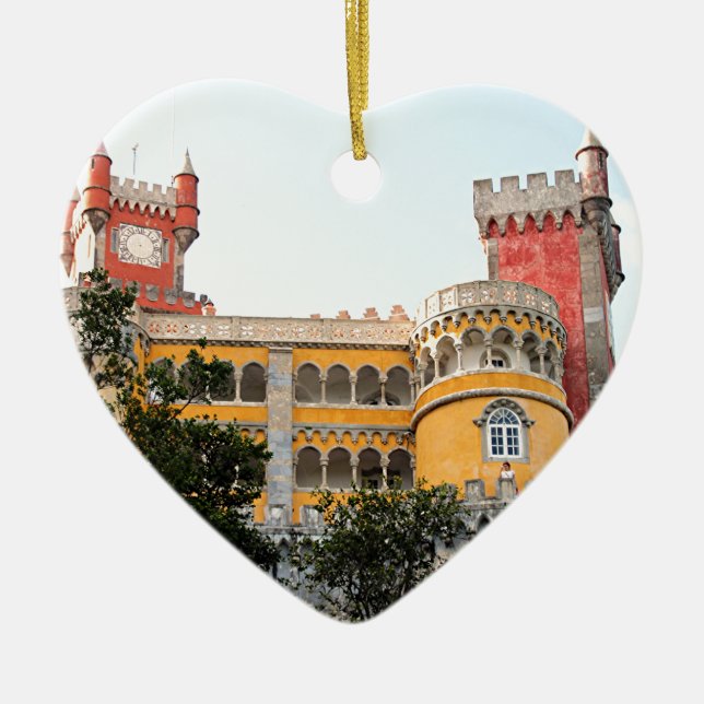 Pena slott, Sintra, nära Lisbon, Portugal, Europa Julgransprydnad Keramik (Framsidan)
