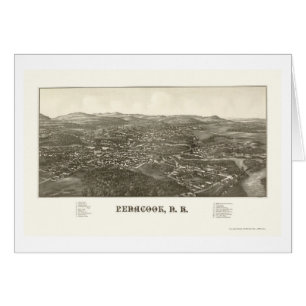 Penacook panorama- karta för NH - 1887 Hälsningskort