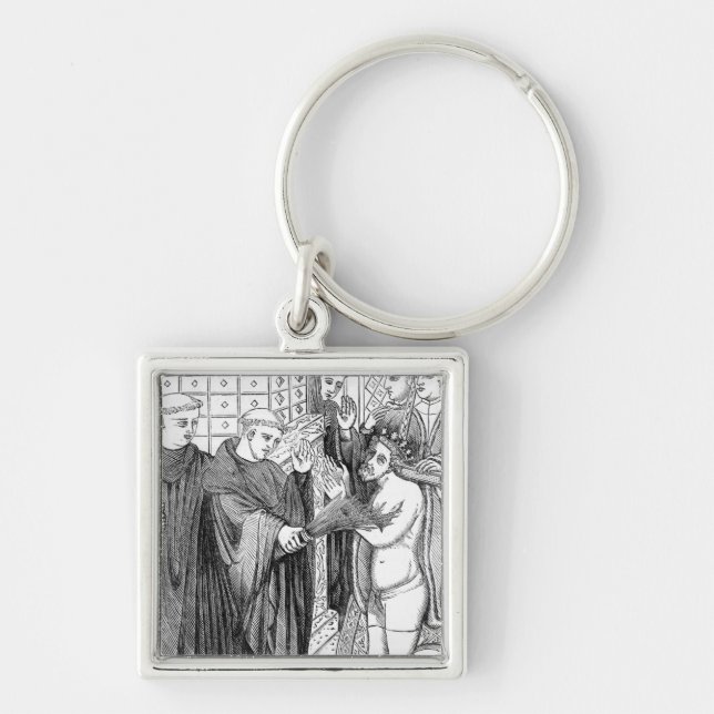 Penance av Henry II Fyrkantig Silverfärgad Nyckelring (Framsidan)