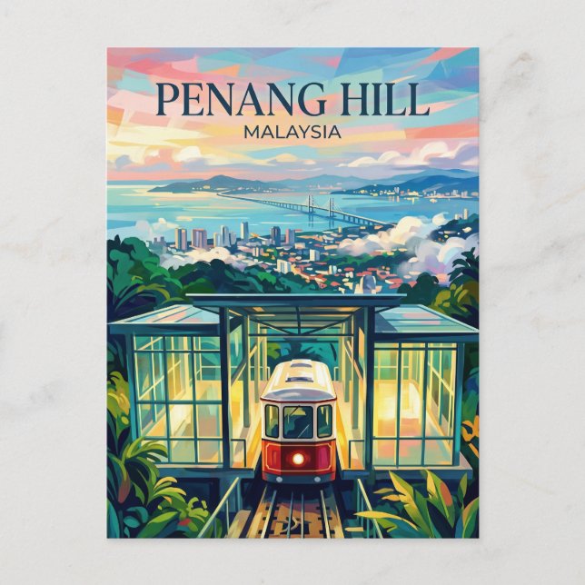 Penang Hill Malaysia Vykort (Framsida)
