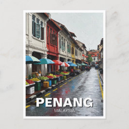Penang Malaysia Georgetown Travel Vykort