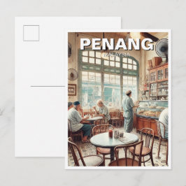 Penang Malaysia Shophouse Kopitiam Resa Vykort