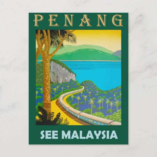 Penang, se Malaysia Vykort (Framsida)