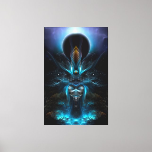 Penapia Fractal Art Wrapped Canvas (Framsida)