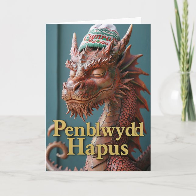 Penblwydd Hapus Grattis på födelsedagen Kort (Framsida)