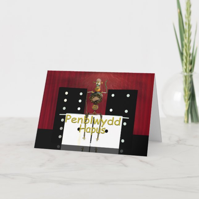 Penblwydd Hapus, grattis på födelsedagentvåspråkig Kort (Framsida)