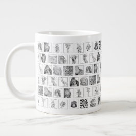 Pencil Animal Collection Mug - Tiled Horizontal Jumbo Mugg