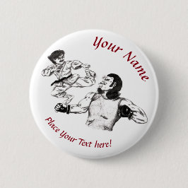 Pencil art Karate fighter mot MMA fighter battant Knapp