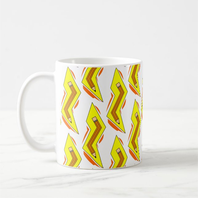Pencil Blixt Bolt Kaffemugg (Vänster)