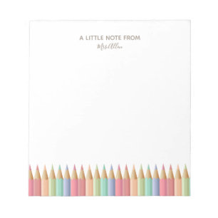Pencil Crayon Teacher's Anteckningsblock