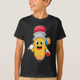 Pencil Cricket fladdermus T Shirt