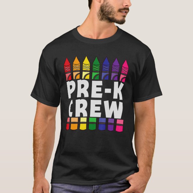 Pencil Färg före K Back to school T Shirt (Framsida)