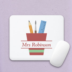 Pencil Holder Monogram Teacher Tack Gift Musmatta