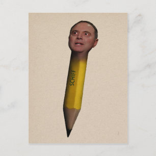 Pencil Nacke Adam Schiff Vykort