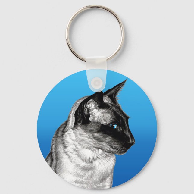 Pencil Siamese Nyckelring (Framsida)