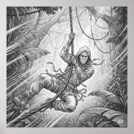 Pencil Sketch Äventyr Poster