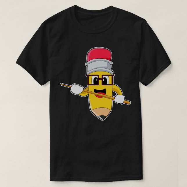 Pencil Teacher T Shirt (Design framsida)