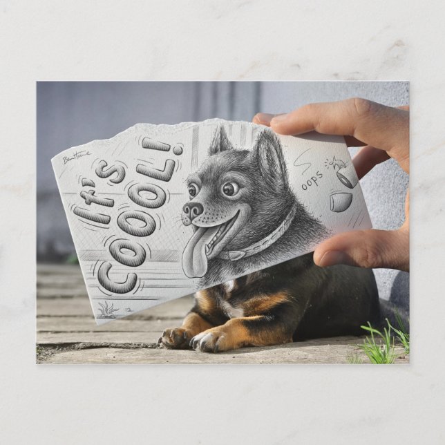 Pencil Vs Camera - Det är Coola Vykort (Framsida)