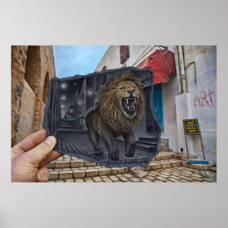 Pencil Vs Camera - mäktig Lejon Poster