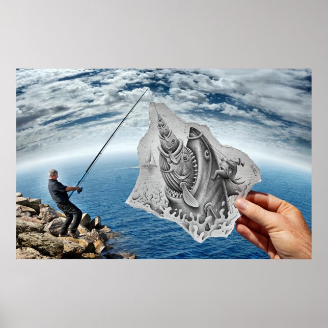 Pencil Vs Camera - Shark Poster (Framsidan)