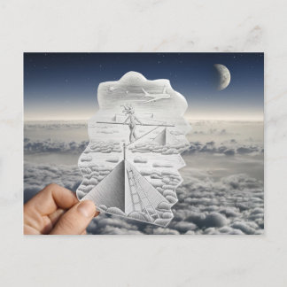 Pencil Vs Camera - Tightrope Walker Vykort