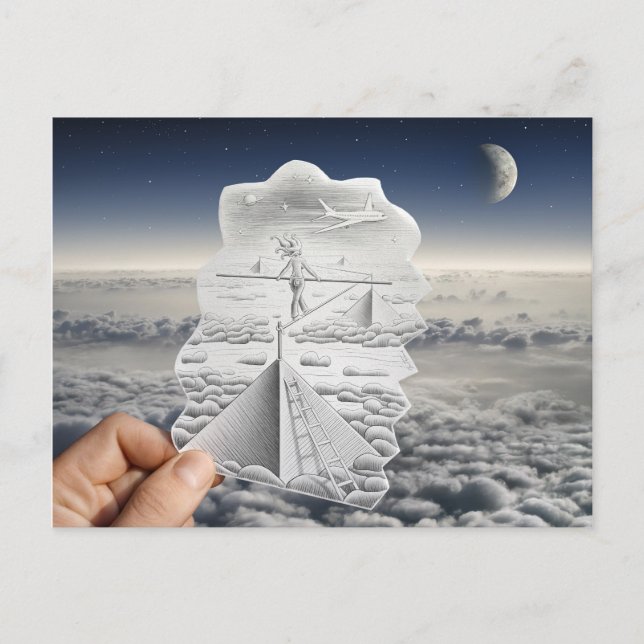 Pencil Vs Camera - Tightrope Walker Vykort (Framsida)