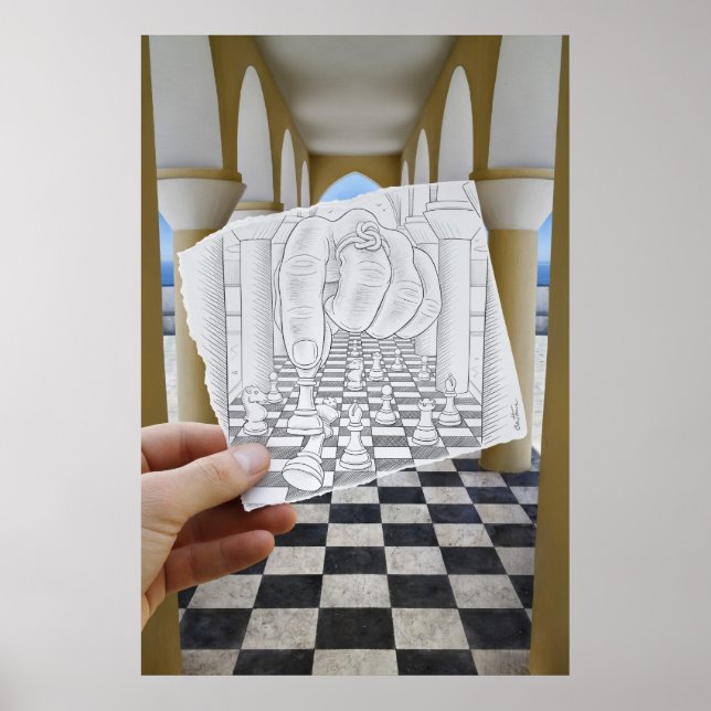 Pencil Vs-kamera - schackmatt Poster (Framsidan)