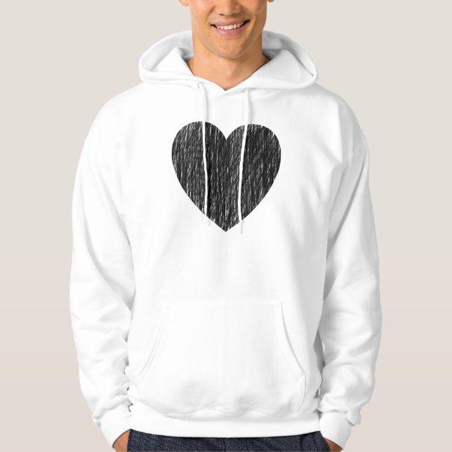Penciled in - Black Hoodie (Framsida)