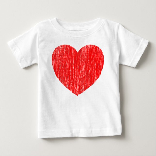 Penciled in - Röd Tee Shirt (Framsida)
