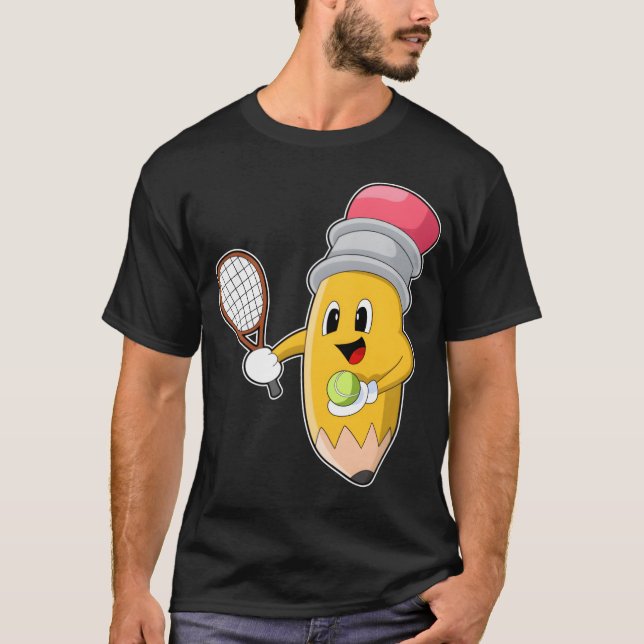 Pencilennisennis Racket Sports family T Shirt (Framsida)
