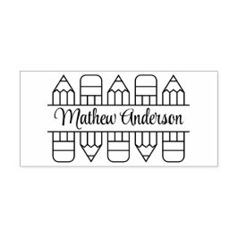 Pencilltema back to school stämpel