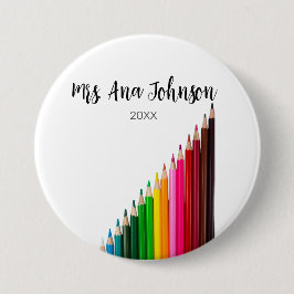 Pencillyren back to school färg lägger till namn å knapp