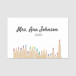 Pencillyren back to school färg lägger till namn å namnbricka