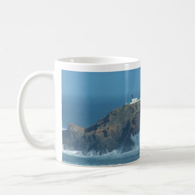 Pendeen Lighthouse Cornwall England Photo Kaffemugg (Vänster)