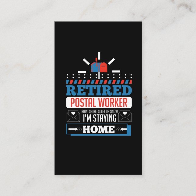 Pendelarbetaren Postman Pension Visitkort (Framsida)