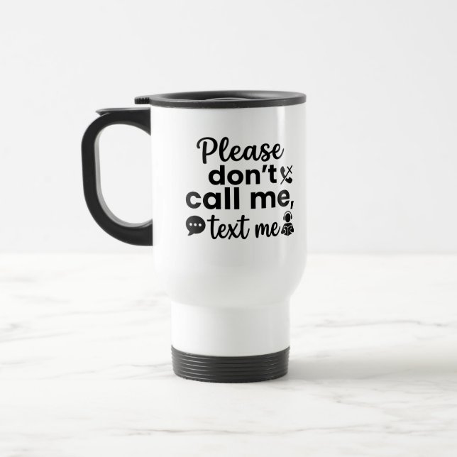 Pendlar-kaffemugg, 15 oz, rolig introvert-design resemugg (Vänster)