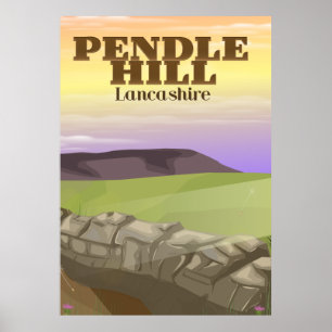 Pendle Backe Lancashire Poster