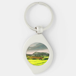 Pendle Backe Swirl Silverfärgad Nyckelring