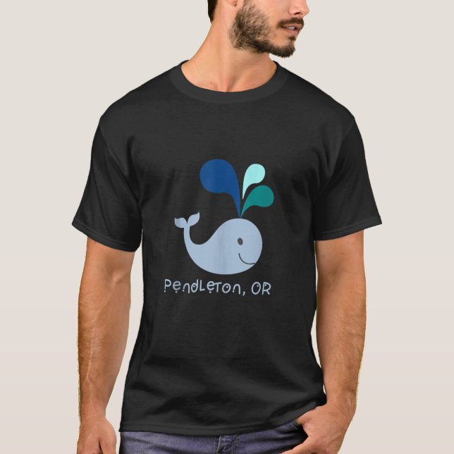 Pendleton Oregon Cute Whale Älskare Tecknad Tankto T Shirt (Framsida)