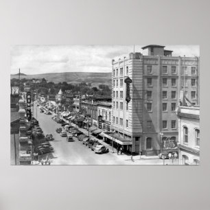 Pendleton, Oregon Main Street View Fotograph Poster