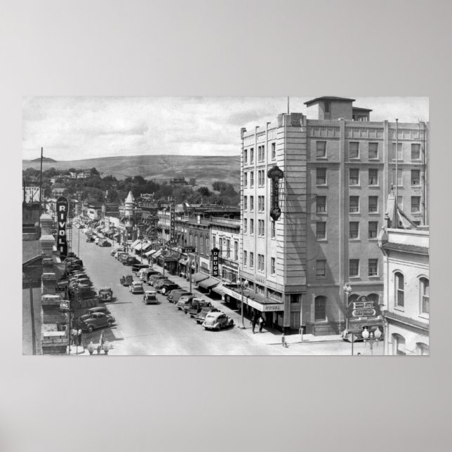Pendleton, Oregon Main Street View Fotograph Poster (Framsidan)