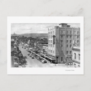 Pendleton, Oregon Main Street View Fotograph Vykort