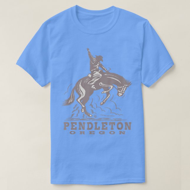 Pendleton Oregon - Rodeo - Cowboy - Horse T-Shirt (Design framsida)