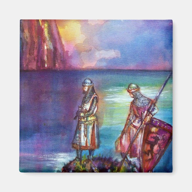 PENDRAGON Medieval Knight,Sjö Sunset,Fantasy Magnet (Framsidan)