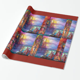 PENDRAGON Medieval Knight,Sjö Sunset,Fantasy Presentpapper