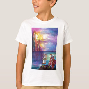 PENDRAGON Medieval Knight,Sjö Sunset,Fantasy T Shirt