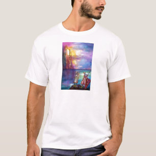 PENDRAGON Medieval Knight,Sjö Sunset,Fantasy T Shirt