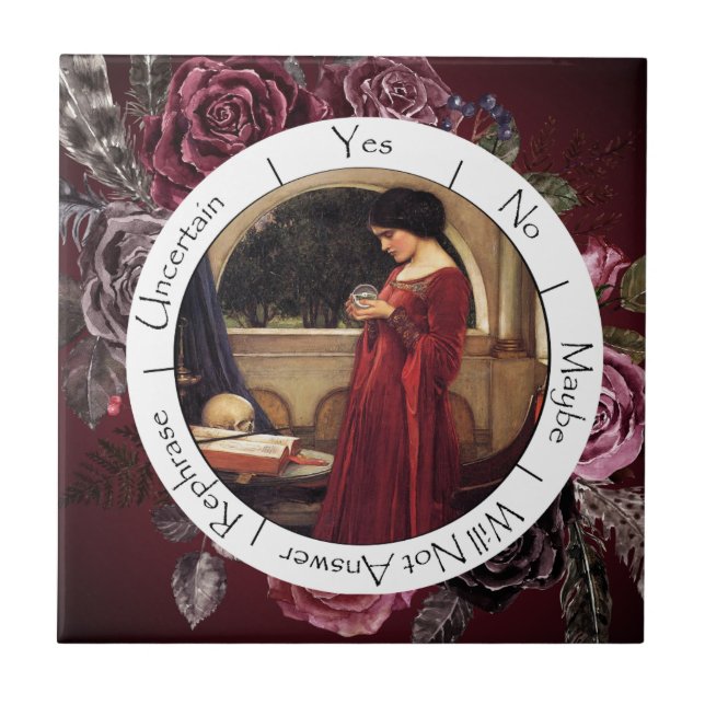 Pendulum för övertoningsrött och svart blommor kakelplatta (Framsidan)