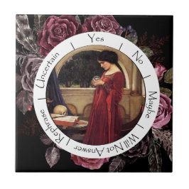 Pendulum för övertoningsrött och svart blommor kakelplatta